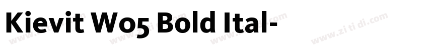 Kievit W05 Bold Ital字体转换